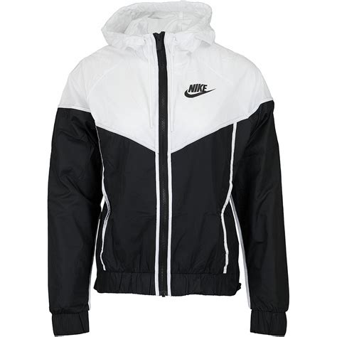 nike windrunner w jacke schwarz weiß damen|nike windrunner jacket sale.